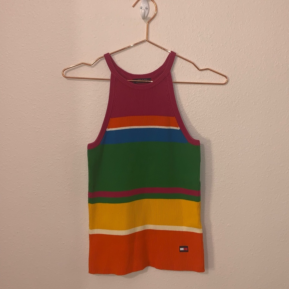 Vintage Colorful Striped Tommy Hilfiger Tank Top